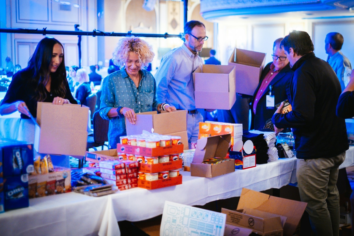 At Firstup, it is just as important to give back to the community. Our team building backpacks for the community. 