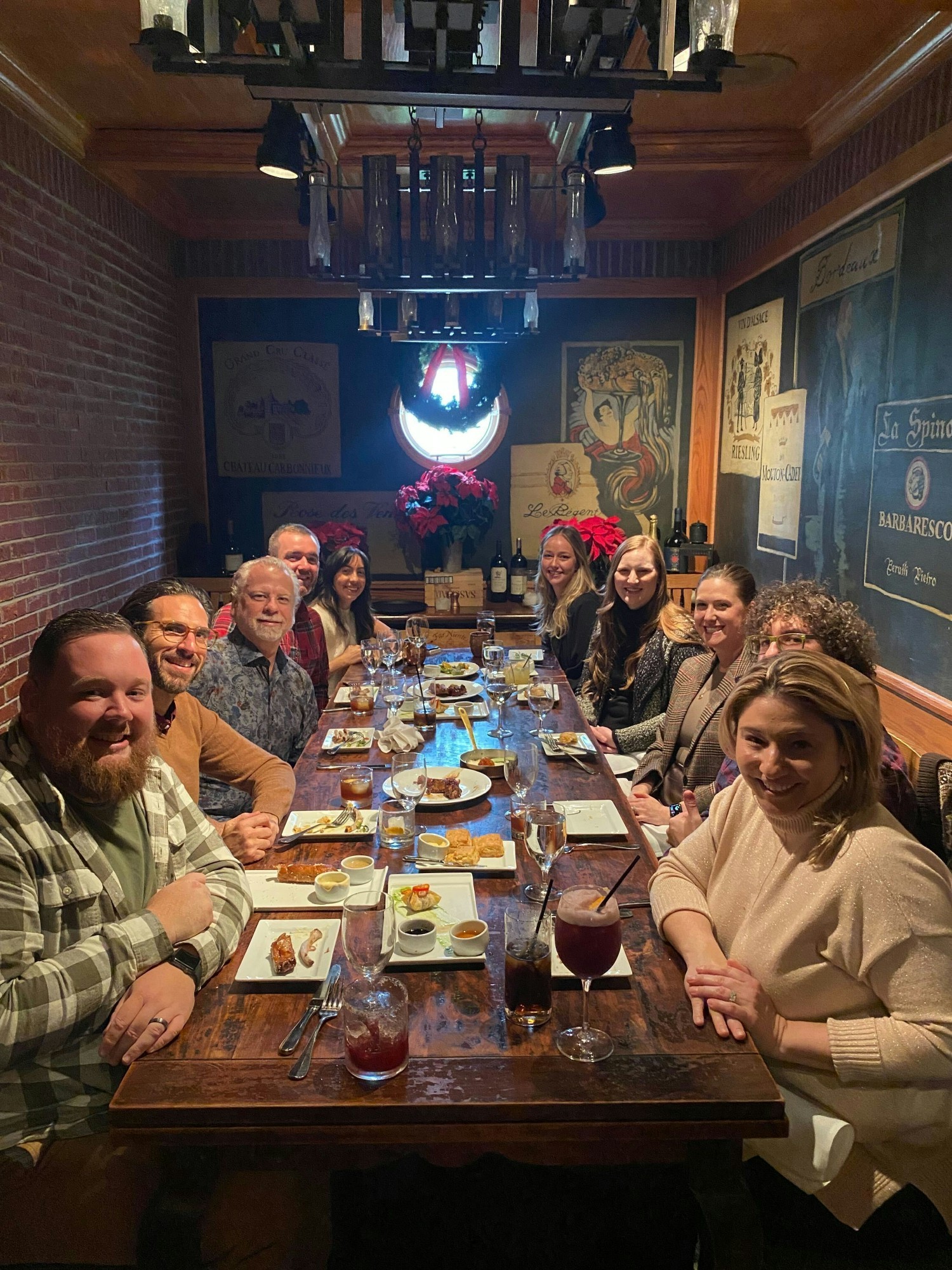 New Jersey/New York crew out to lunch for the holidays. 