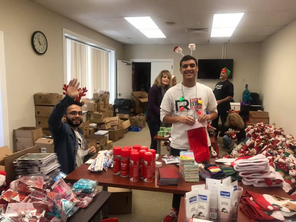 Colony Care at Home employees has a stocking stuffing party to give to our clients we serve in the community!