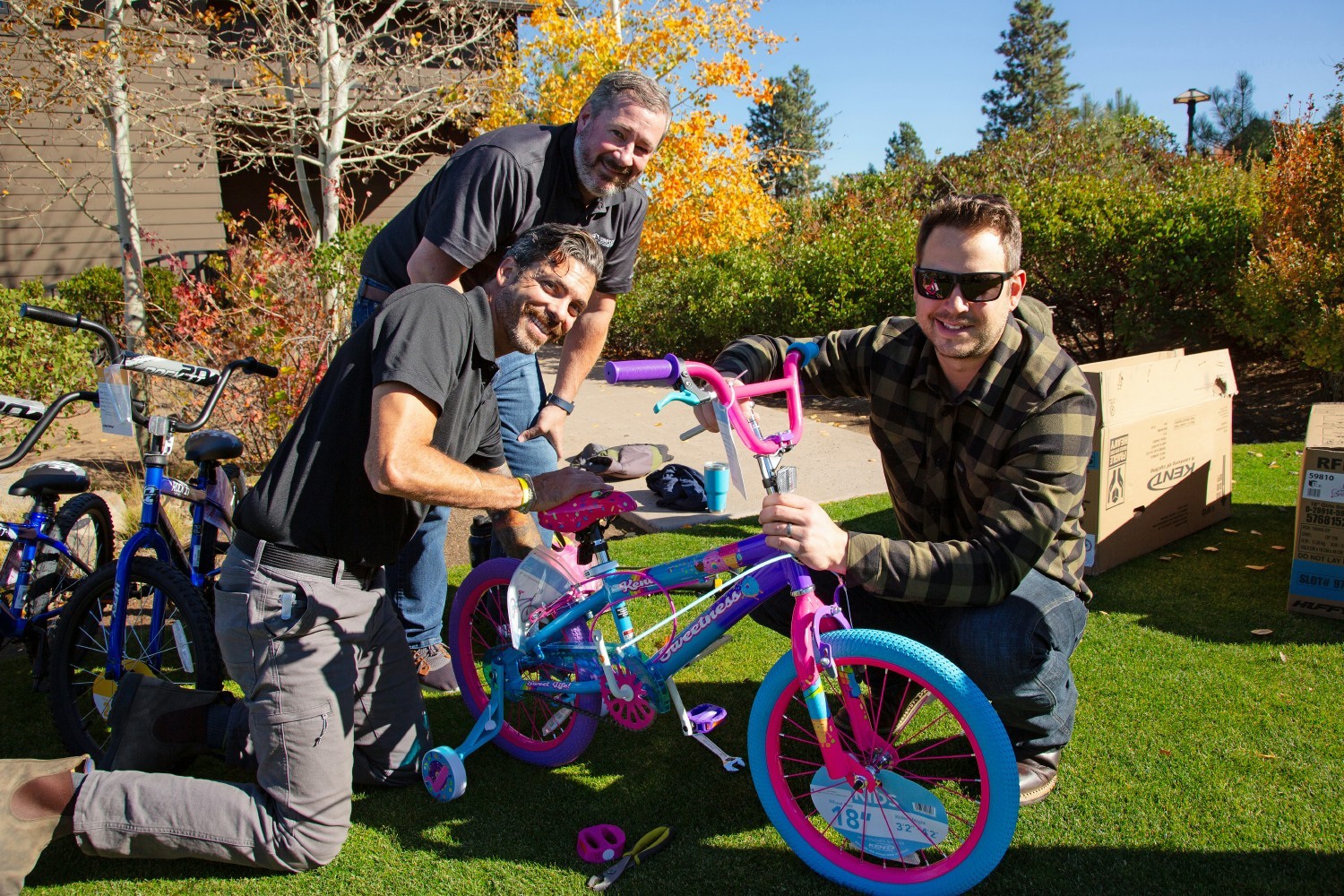 Team members assembled 23 bikes that were donated to Every Child Central Oregon, serving children in foster care.