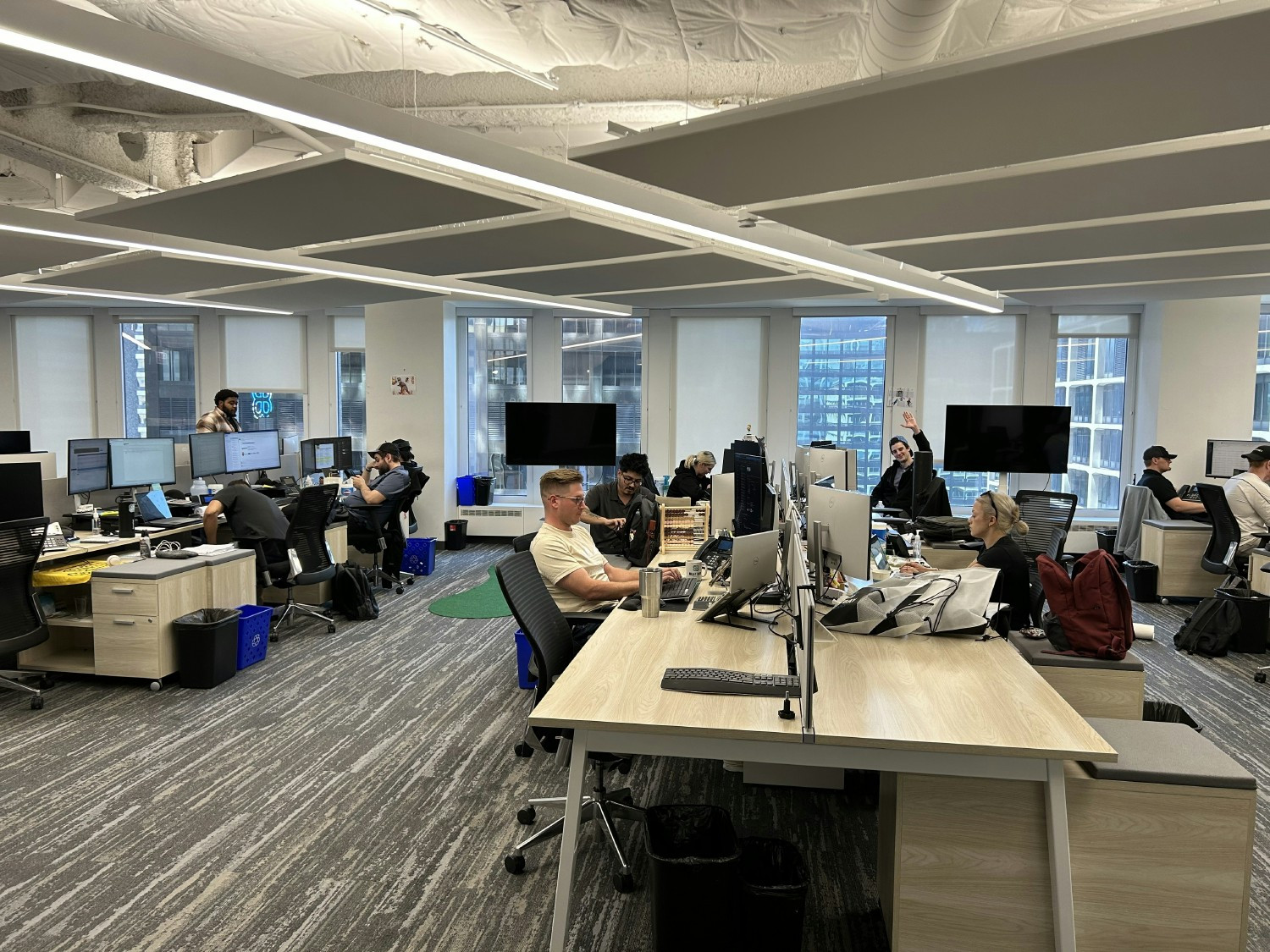 Part of our sales team hard at work.