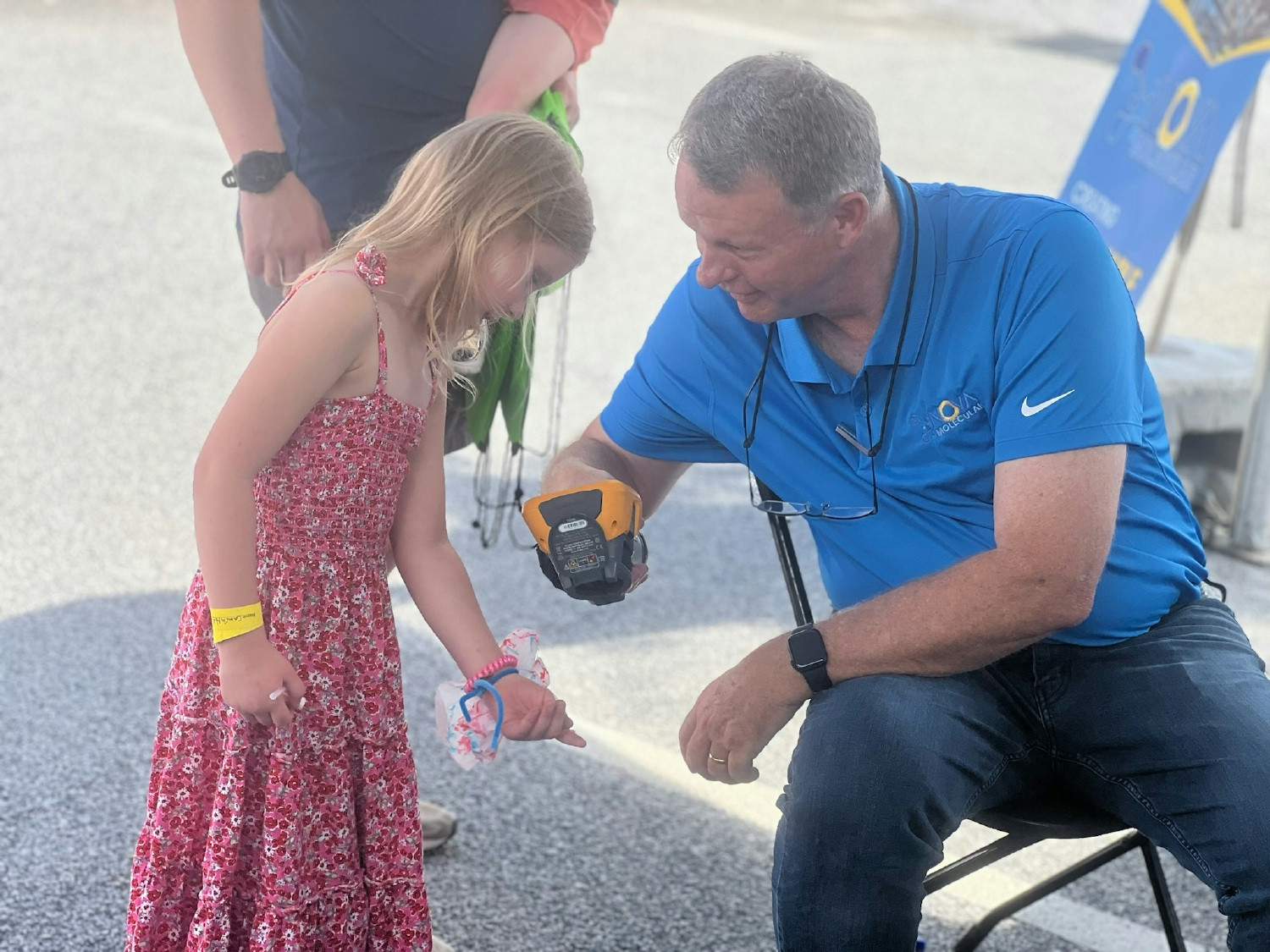 A thermography camera turns science into magic when a child sees heat come alive in bright colors.