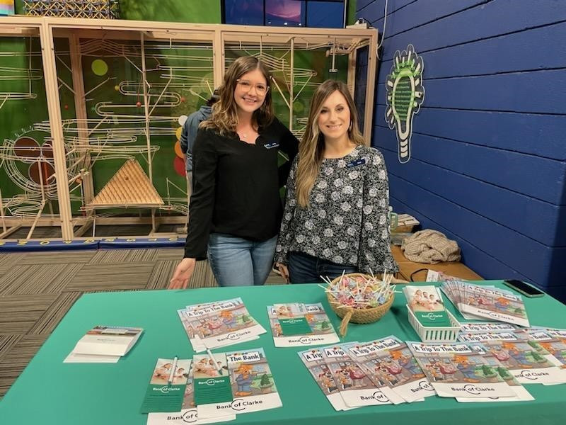 Employees volunteering at a local children's museum. 