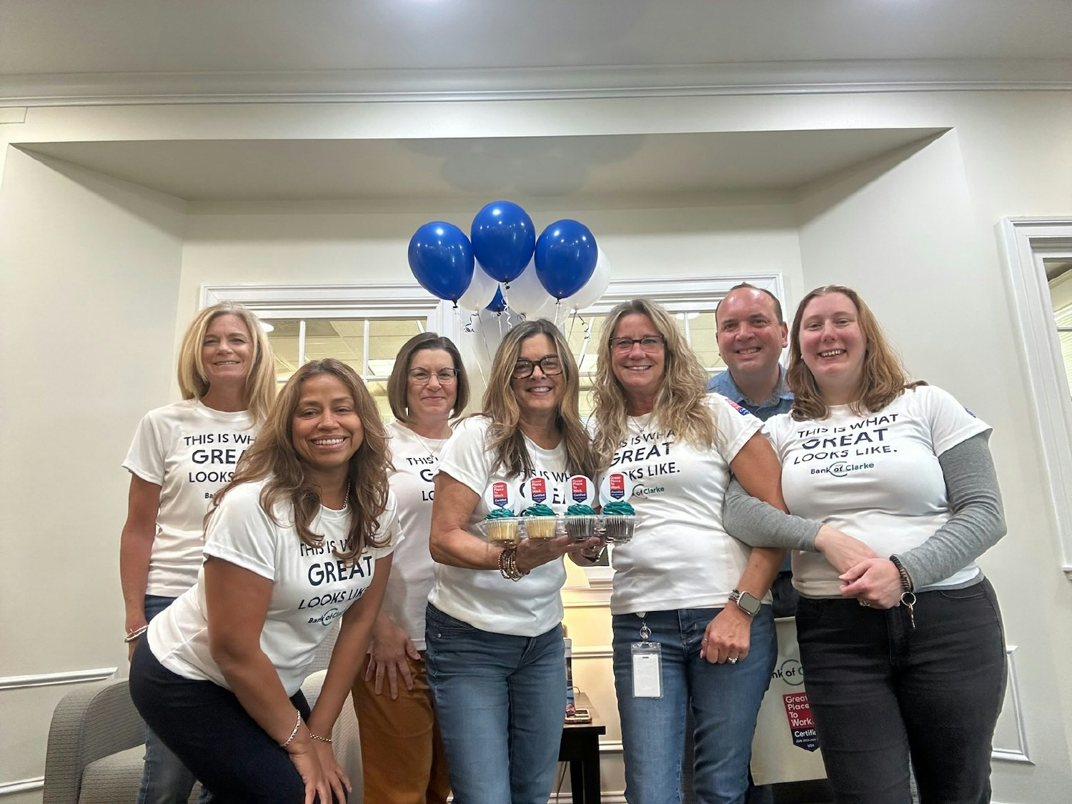 Branch employees celebrating our Great Place To Work certification on 2023. 