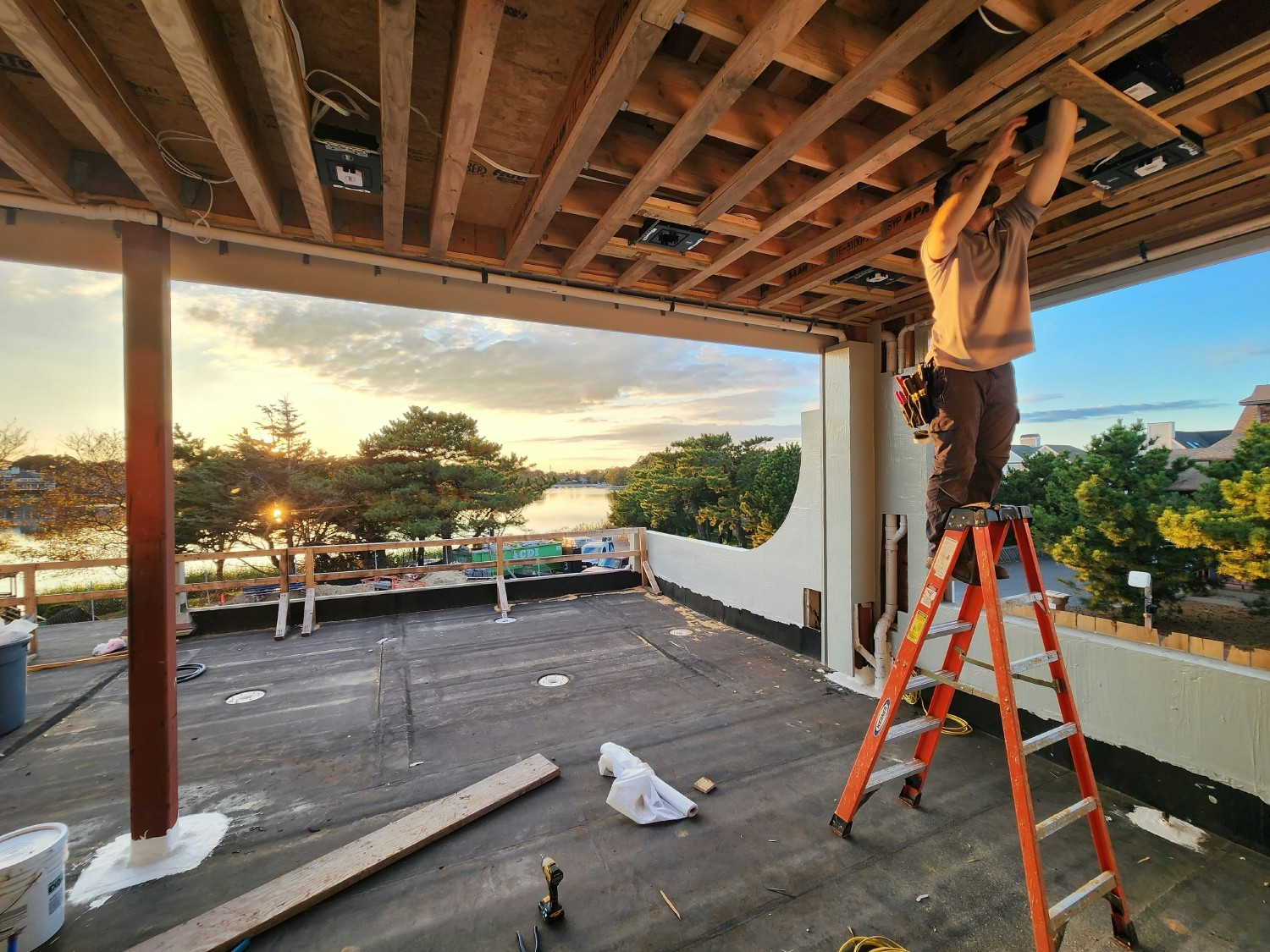 Ethan R. on a ladder...again
We work in some beautiful locations!