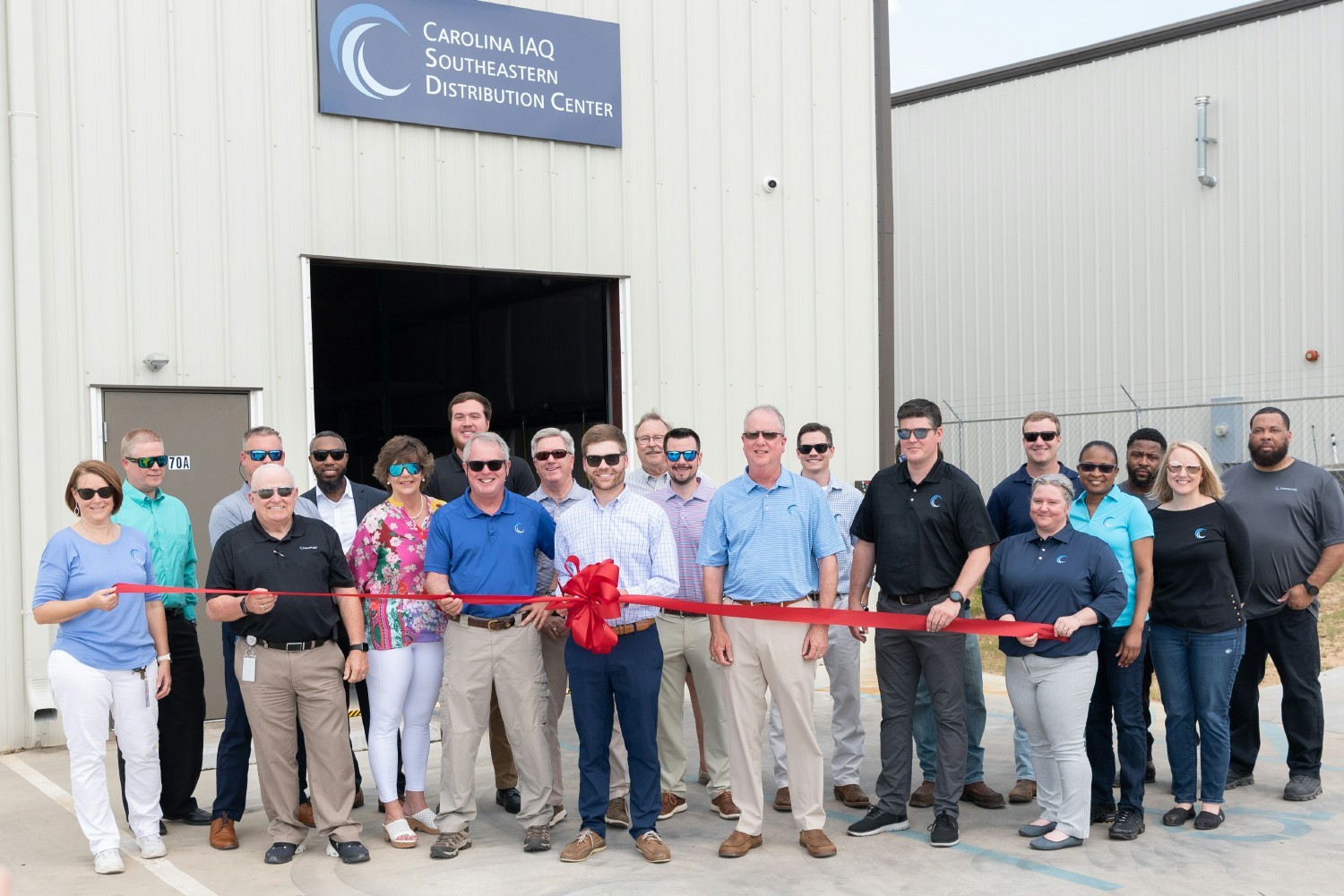 2023 Ribbon Cutting for Carolina IAQ's Southeastern Distribution Center, servicing filtration needs in GA, SC & FL
