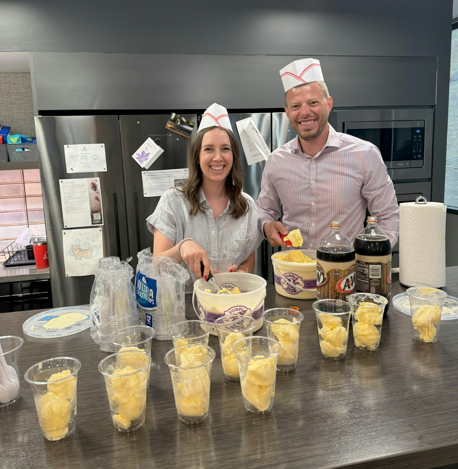Root beer float day in the office