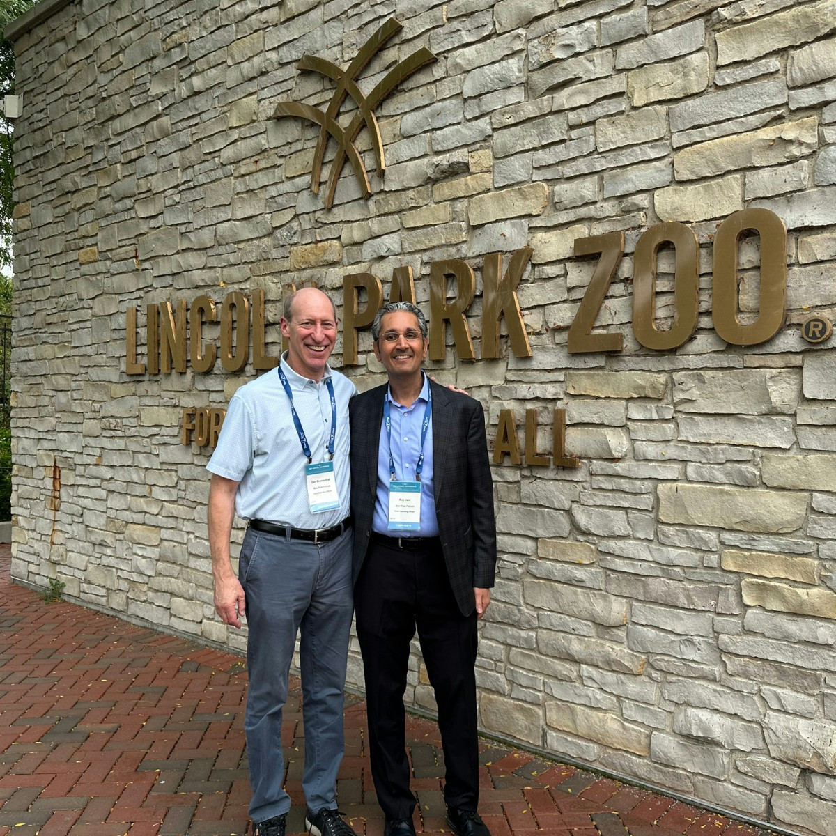 Two of our founders, Dan Blumenthal and Roy Jain, at a private event during BRP's Annual Conference