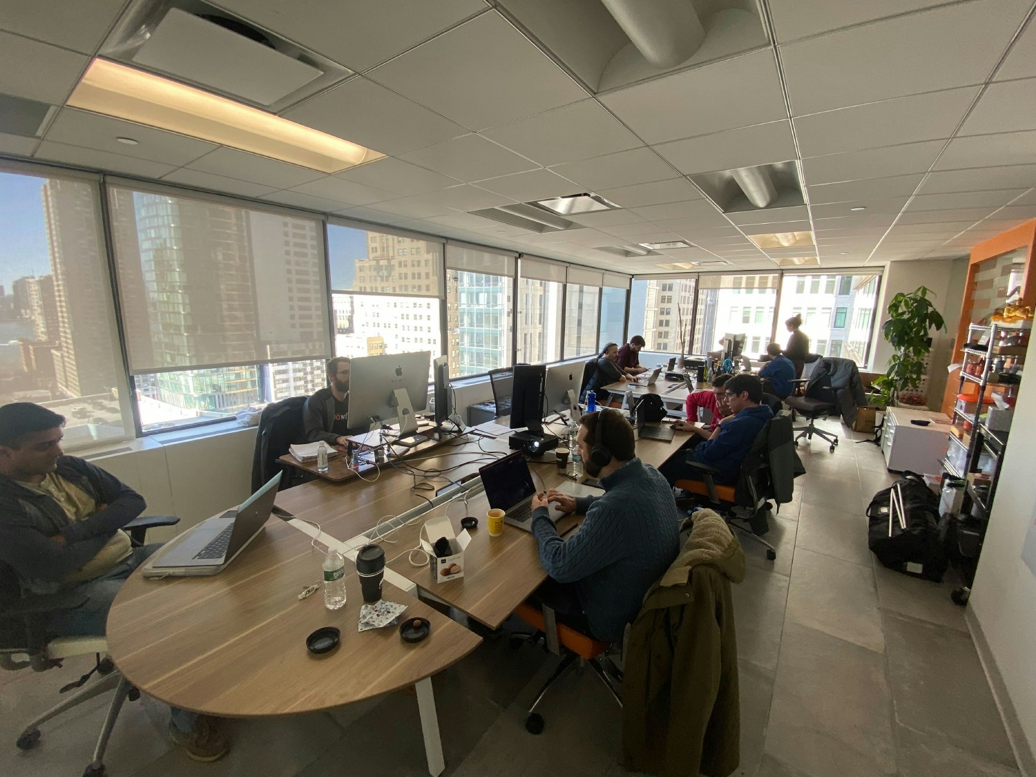 Some of the Knowify team hard at work, after flying into the NYC office for a get-together. 