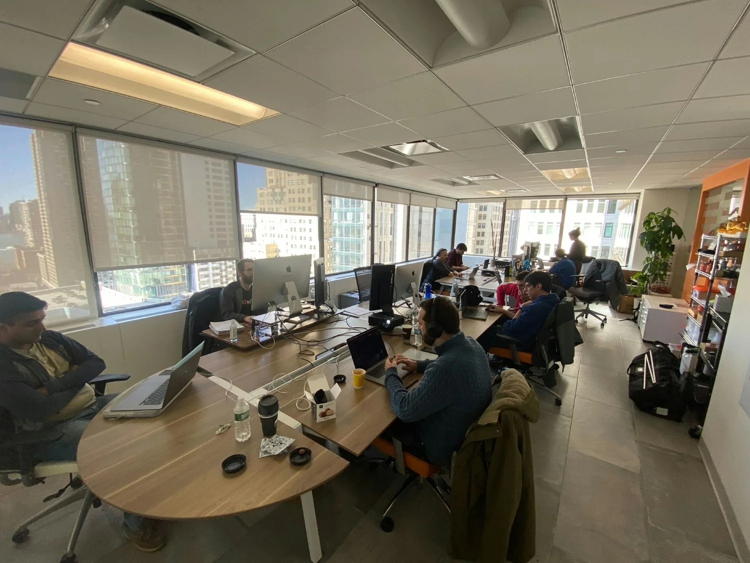 Some of the Knowify team hard at work, after flying into the NYC office for a get-together. 
