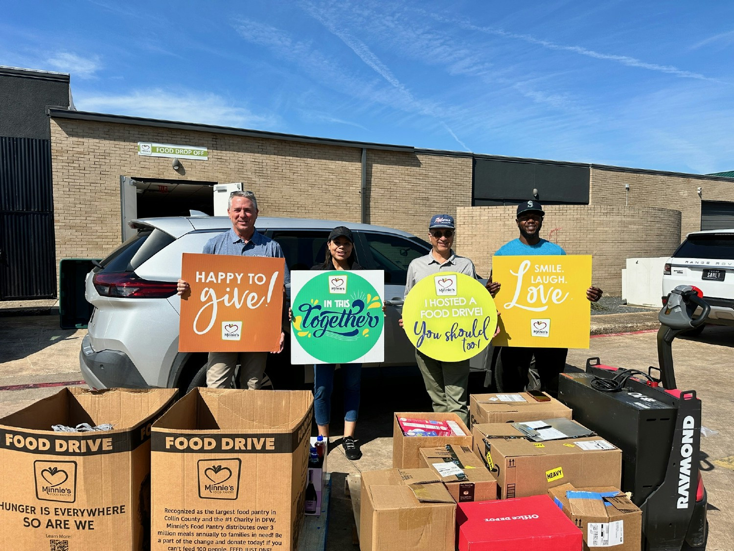 The Polaris team after a successful food drive. 