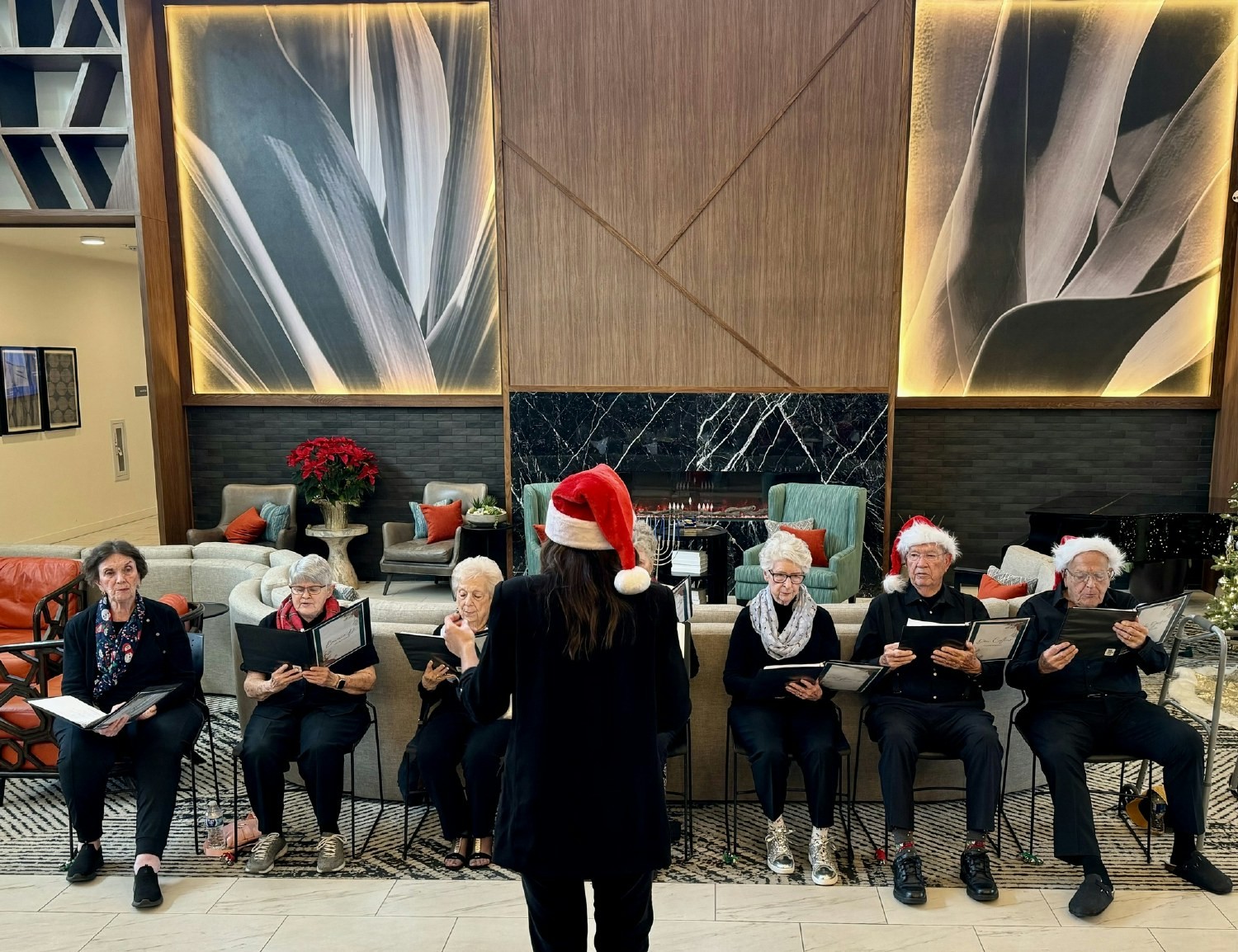 At Revel Legacy, Resident Experience Director Jill, led the 2023 holiday choir. 