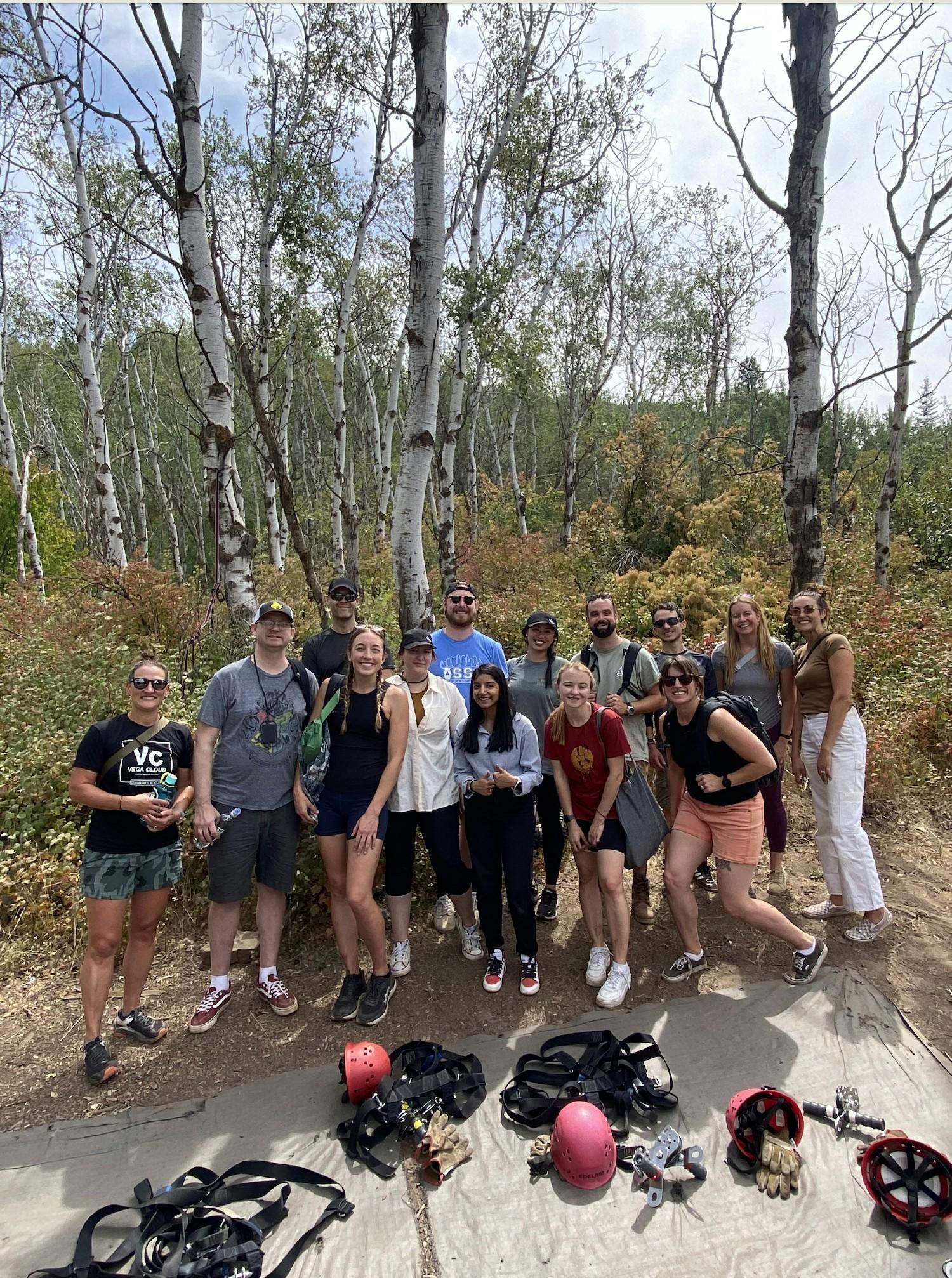 An optional Zip-Lining adventure during our bi-annual all company gathering