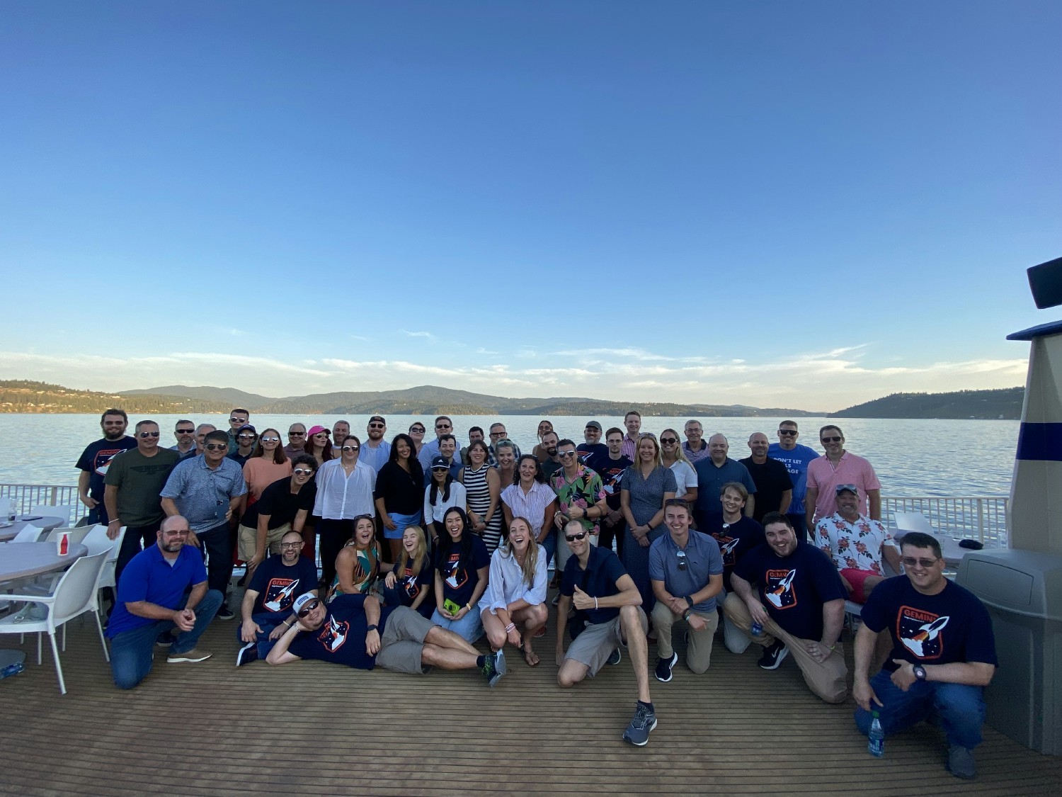 Team Vega on a dinner cruise on Lake Coeur d'Alene during our bi-annual all company gathering