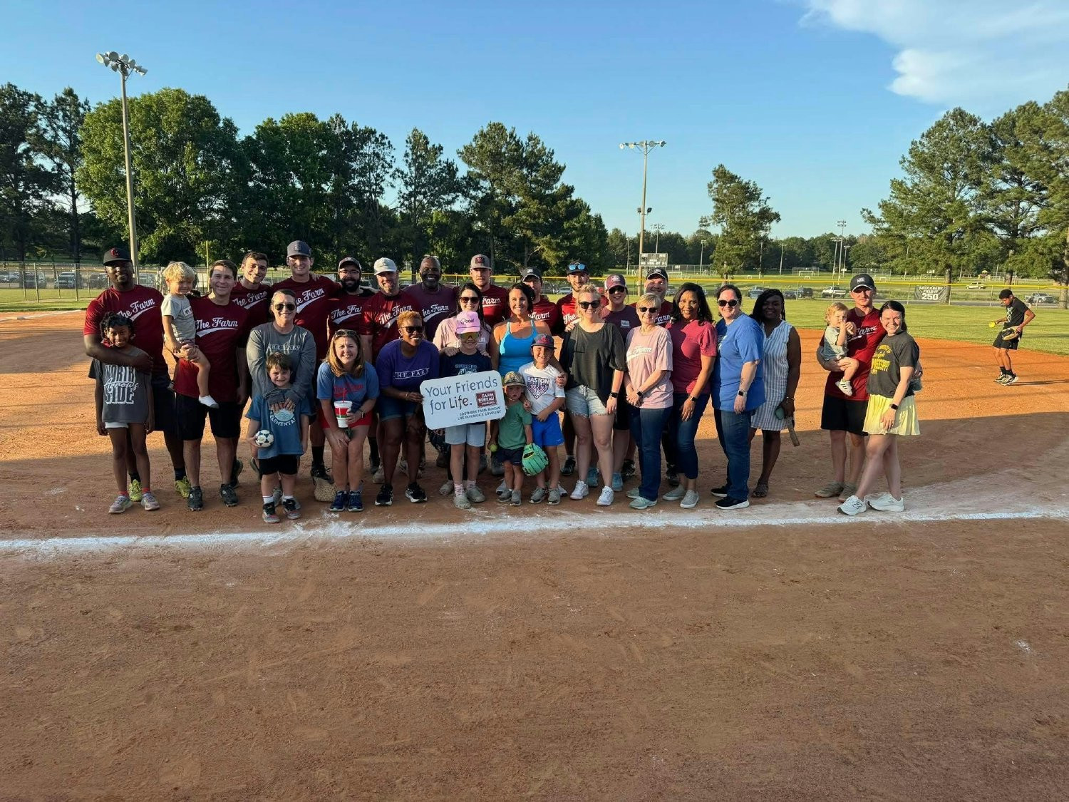 Our SFBLIC Softball Team and their fans at the championship game.