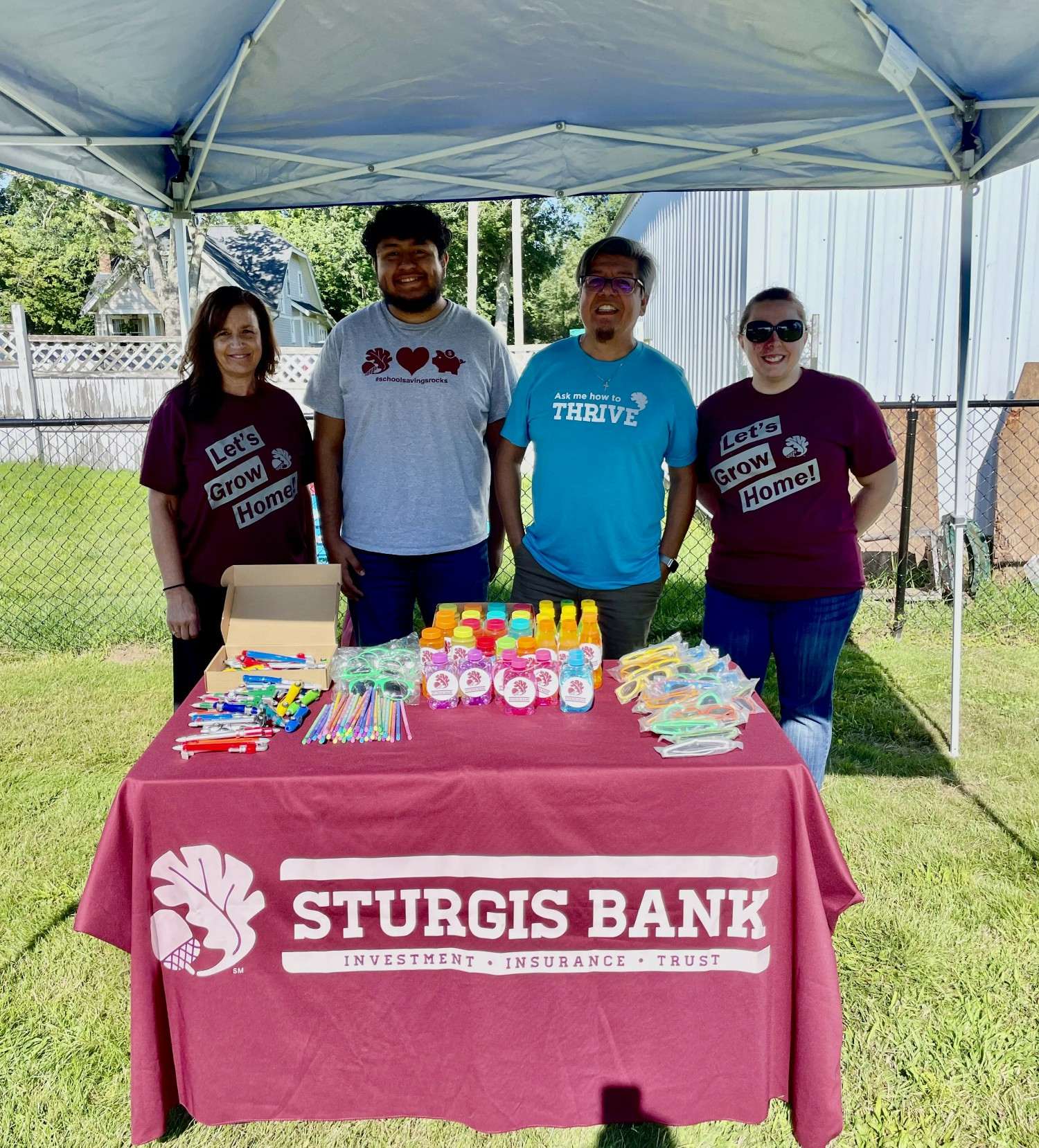 Sturgis Bank President/COO Matt Scheske and team supporting Habitat for Humanity. 