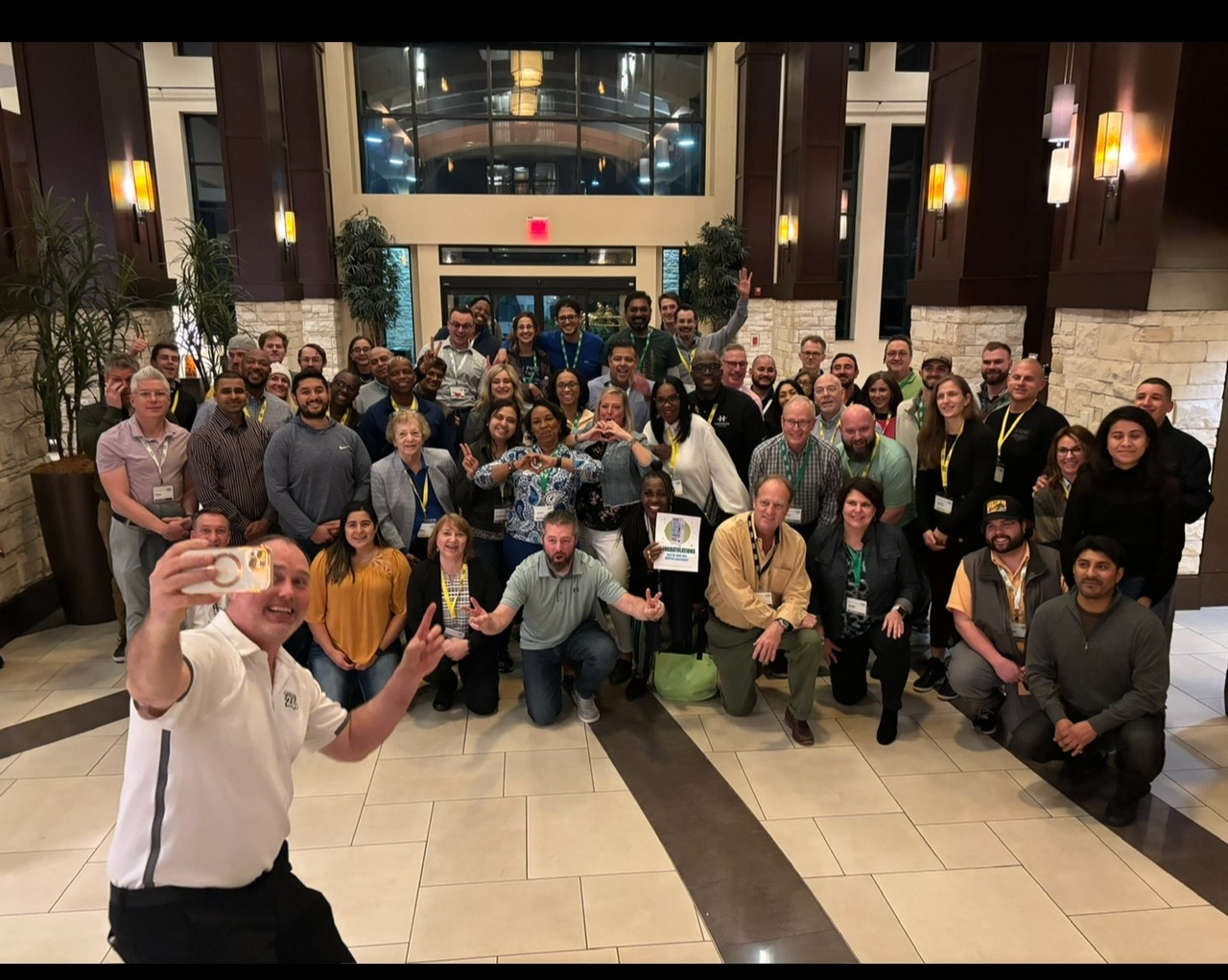 Our President Heath taking a selfie with our latest group of New Operators after completing training