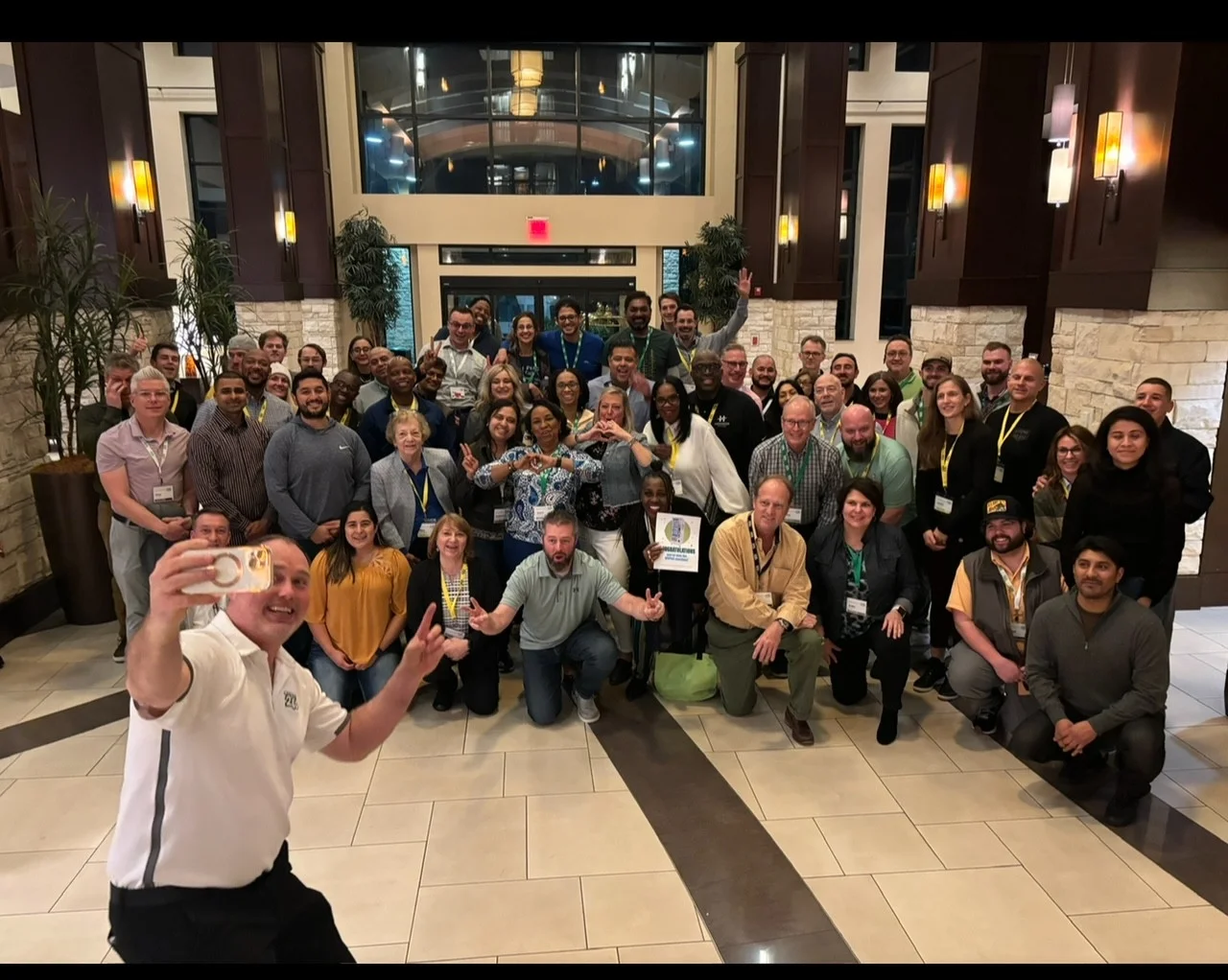 Our President Heath taking a selfie with our latest group of New Operators after completing training