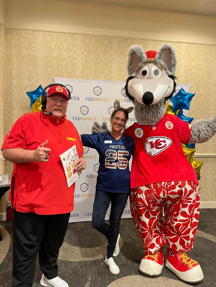 Our biggest KC Chiefs fan spending time with some celebrities.