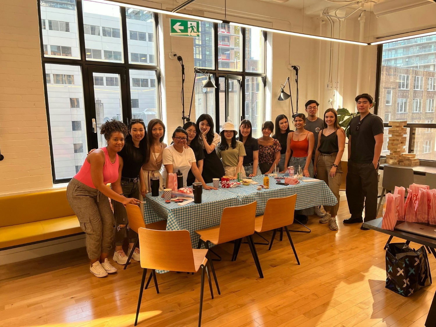Employees get together to bond and get to know each other