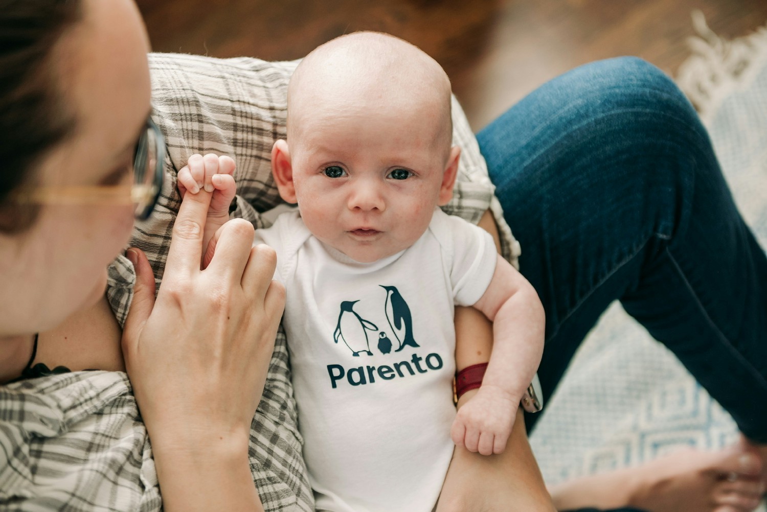 A cute Parento baby in his penguin gear! Parento supports all workplaces through paid parental leave insurance. 