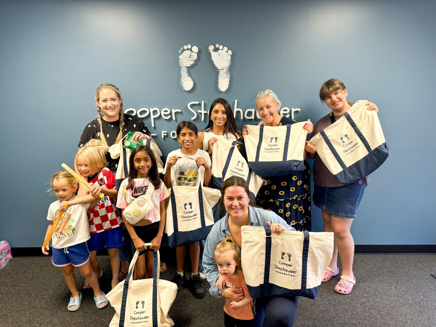 Our team supporting The Cooper Steinhauser foundation in creating 