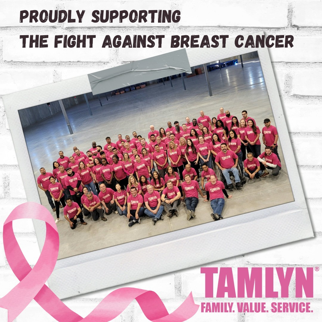 Tamlyn supports several causes throughout the year including  Breast Cancer Awareness, as we have survivors on our team.