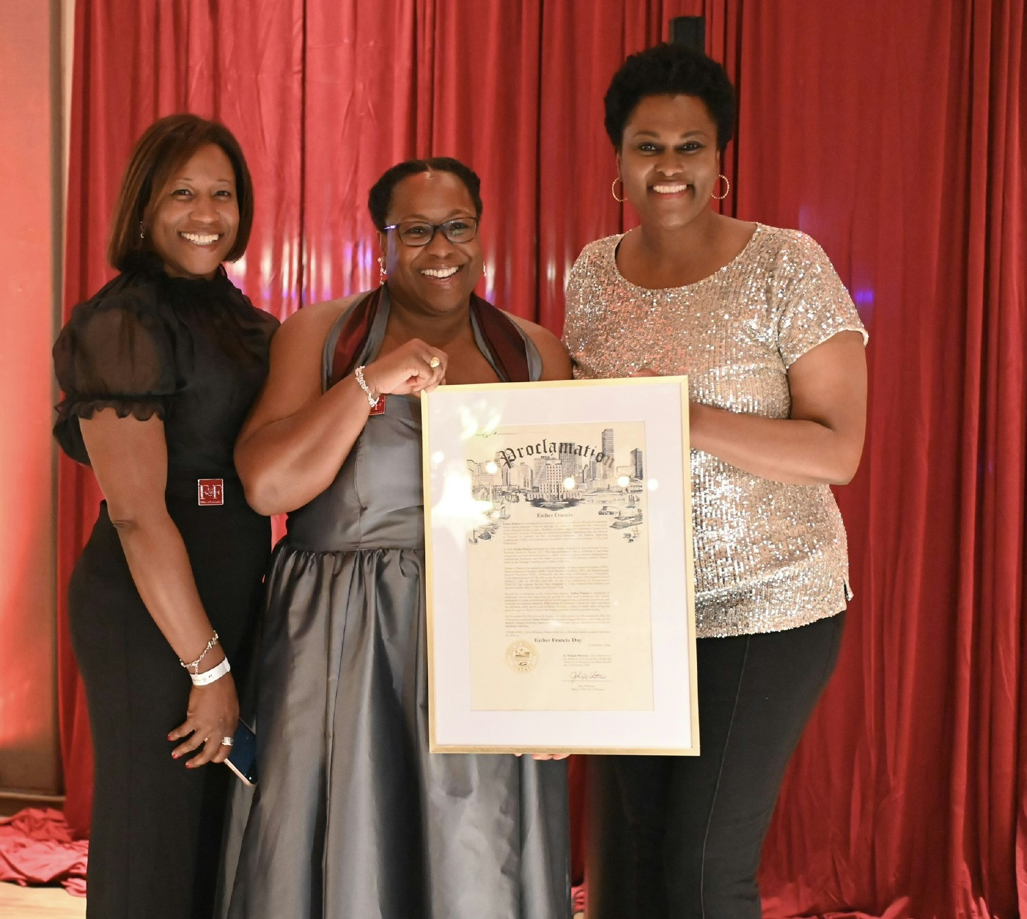 Esther Francis was awarded at our 10 year anniversary party