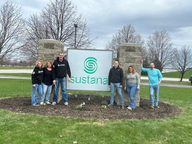 Our employees celebrate Earth Day by planting flowers to help bees and protect biodiversity.