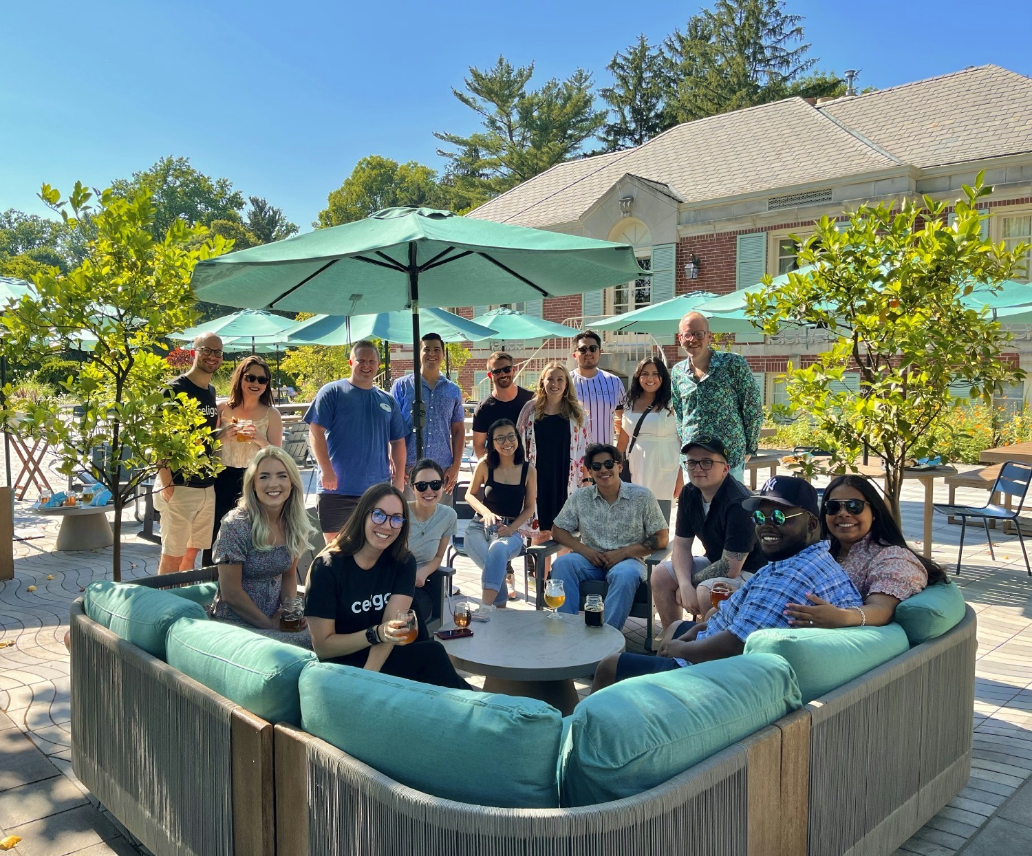 Our Indianapolis team at a summer cocktail hour after work! 