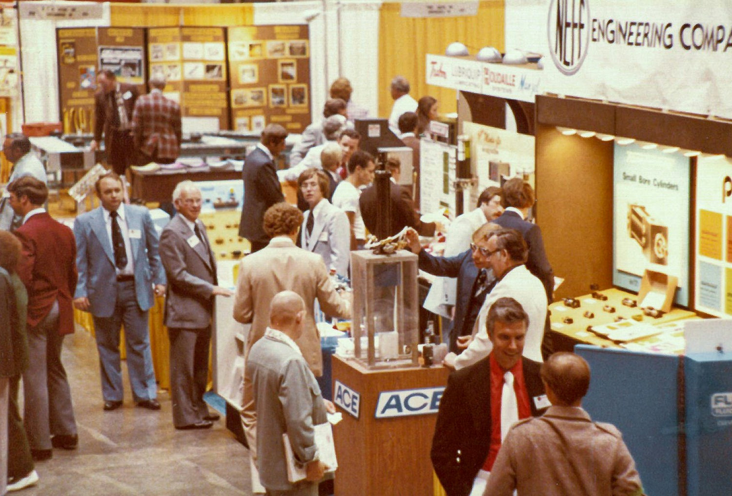 Historic NEFF booth at a manufacturing tradeshow.