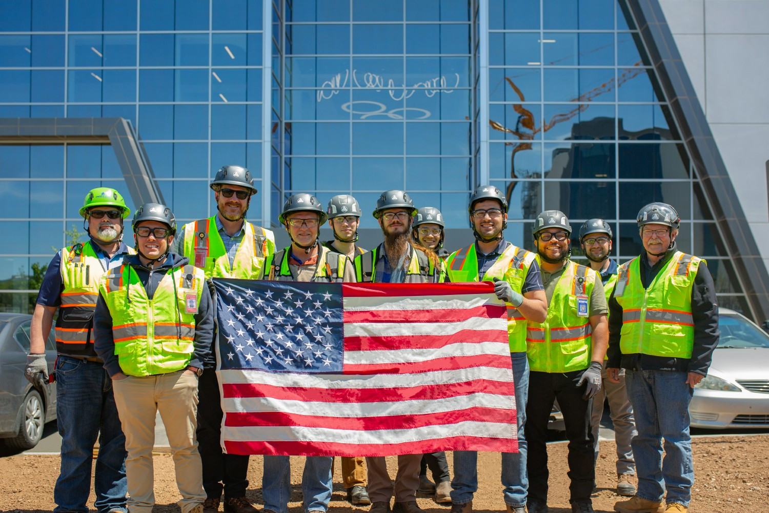 TRINITY’s Virginia team honors Memorial Day together on the jobsite.