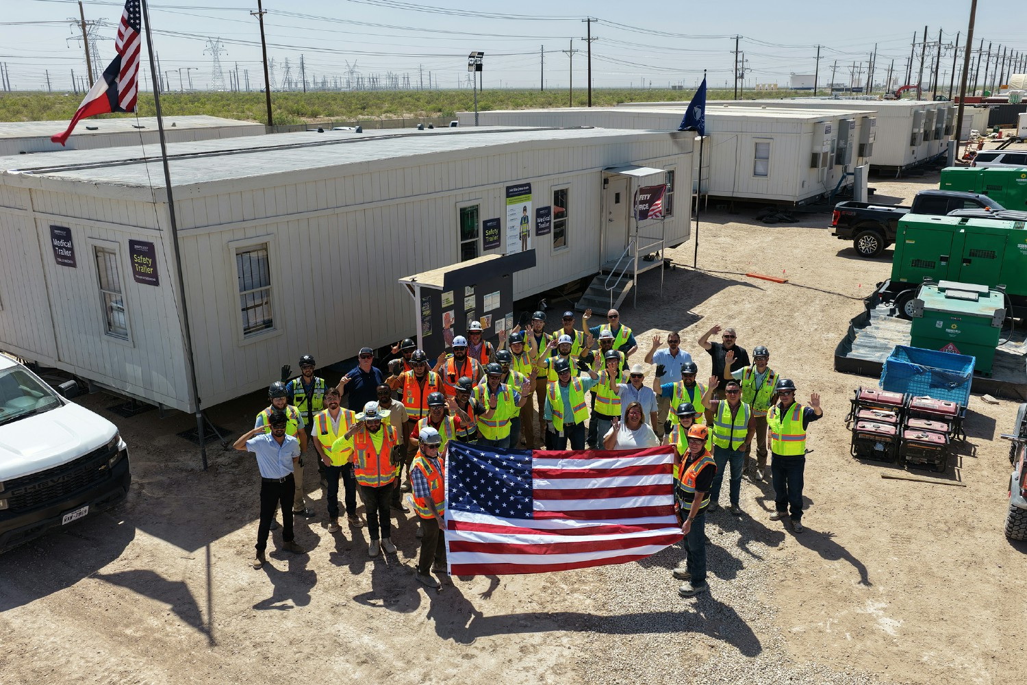 TRINITY’s Texas team honors Memorial Day together on the jobsite.