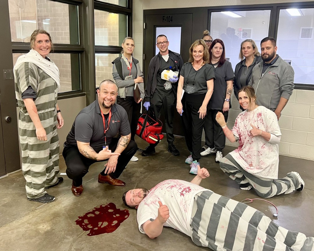 Our team at Wichita County having a blast training for worst case scenarios. 