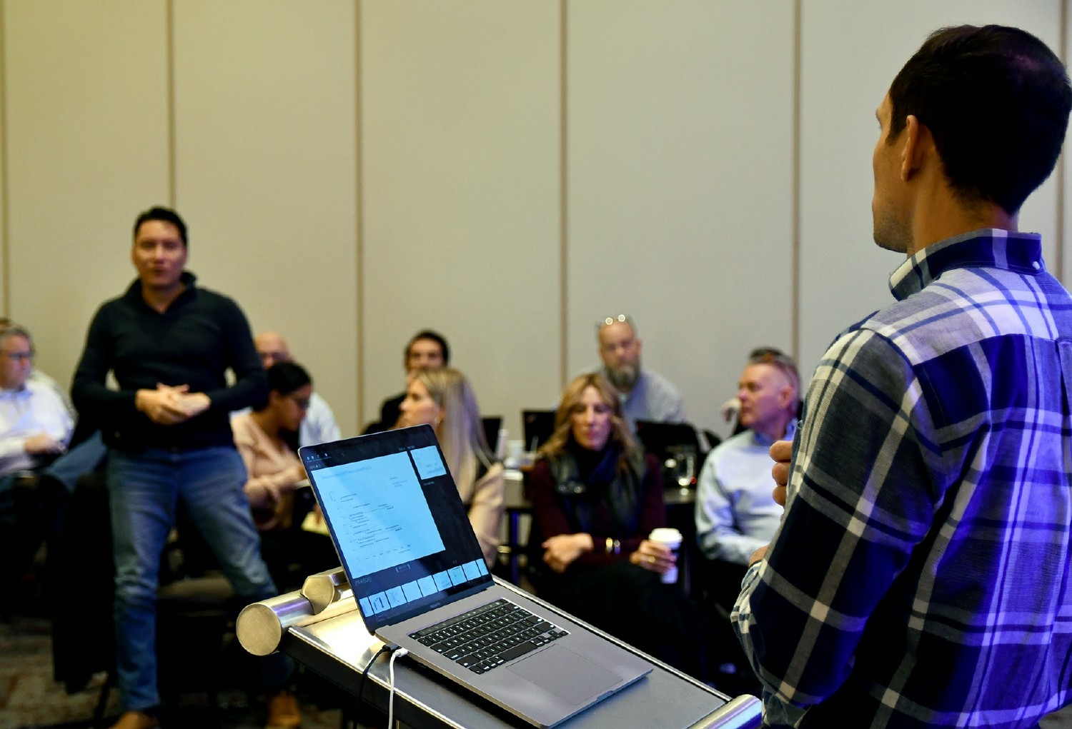 CEO-elect, Dax Ponce de Leon leads the discussion at PMA's annual leader meeting.