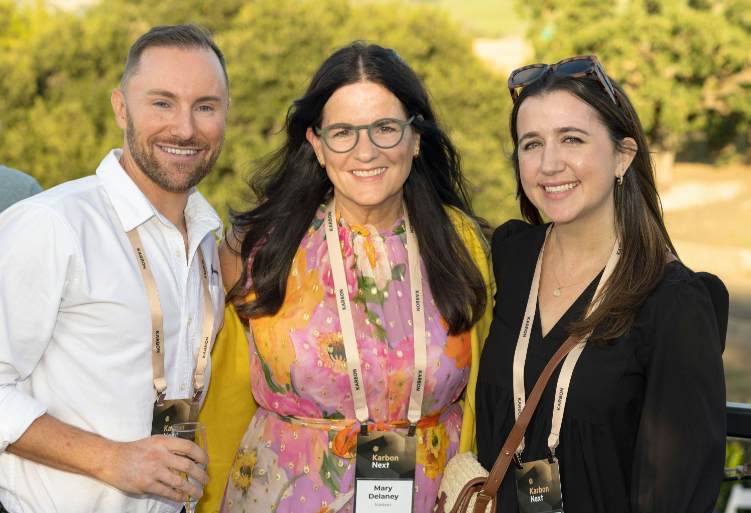 VP of People Jourdan Pym, CEO Mary Delaney, and Events & Partnerships Manager Jillian Hall get together at Karbon Next.