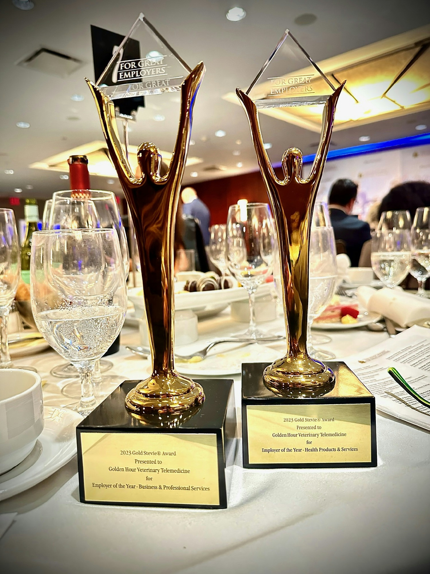 Two Employer of the  Year awards received at the banquet in New York City.  