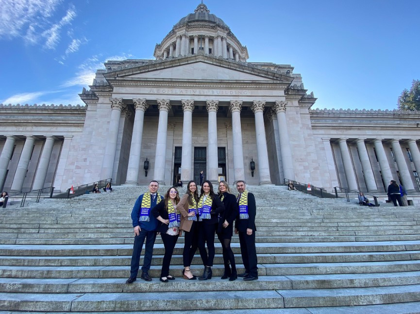 HAPO Advocacy Committee employes visited Olympia WA to celebrate Credit Union Day as part of 