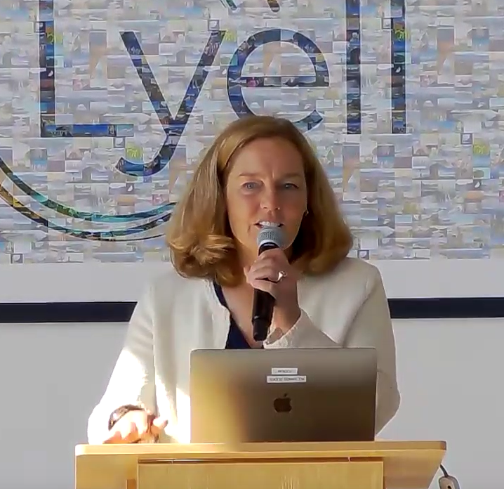 Transparency starts at the top. Our President and CEO, Lynn Seely, connects with all Lyellites regularly in the ofice.