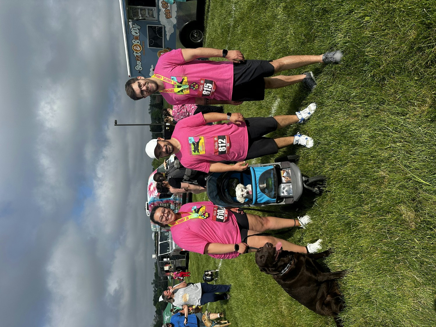 A few employees with their fur babies at the 2024 Furry Skurry 5k!