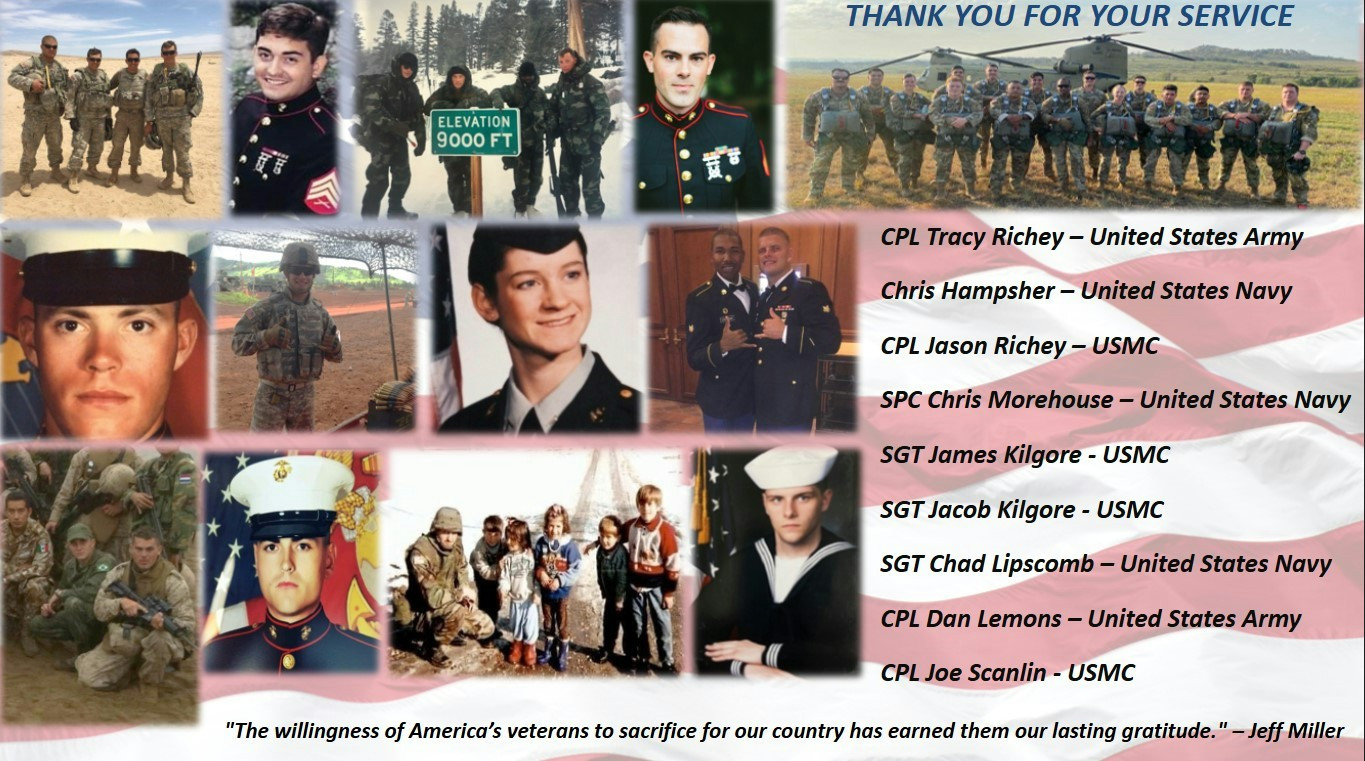 We recognize team members and their family members who have served our country