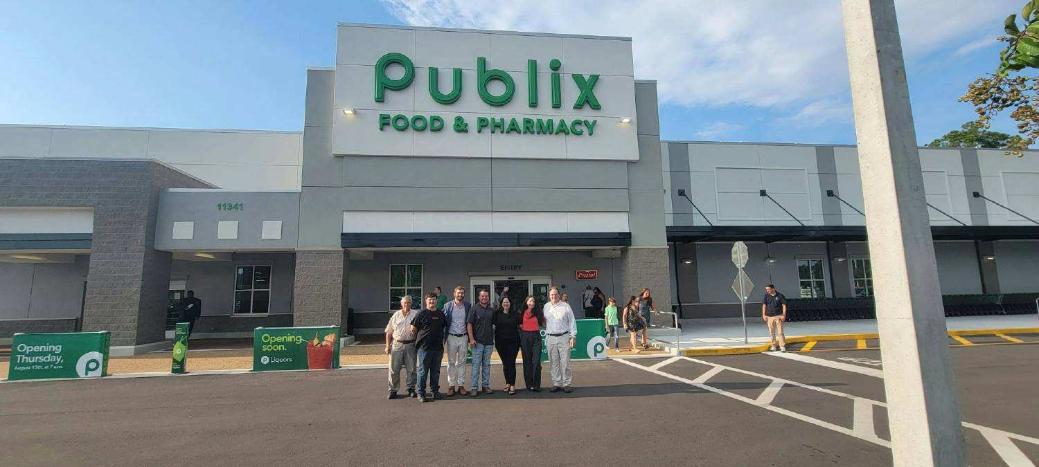Project complete! Benning Construction team at the ribbon cutting ceremony in Jacksonville, FL.