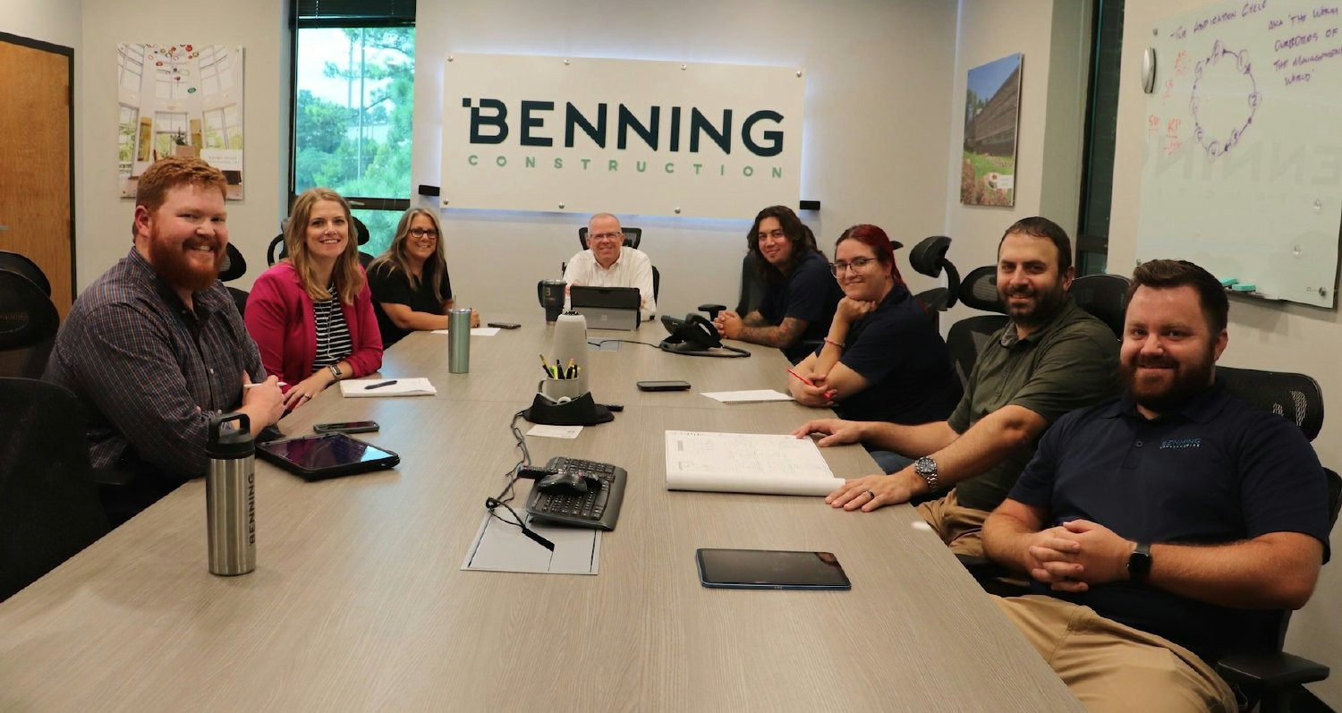 Staff collaboration meeting with Benning's President, Ryce Elliott.