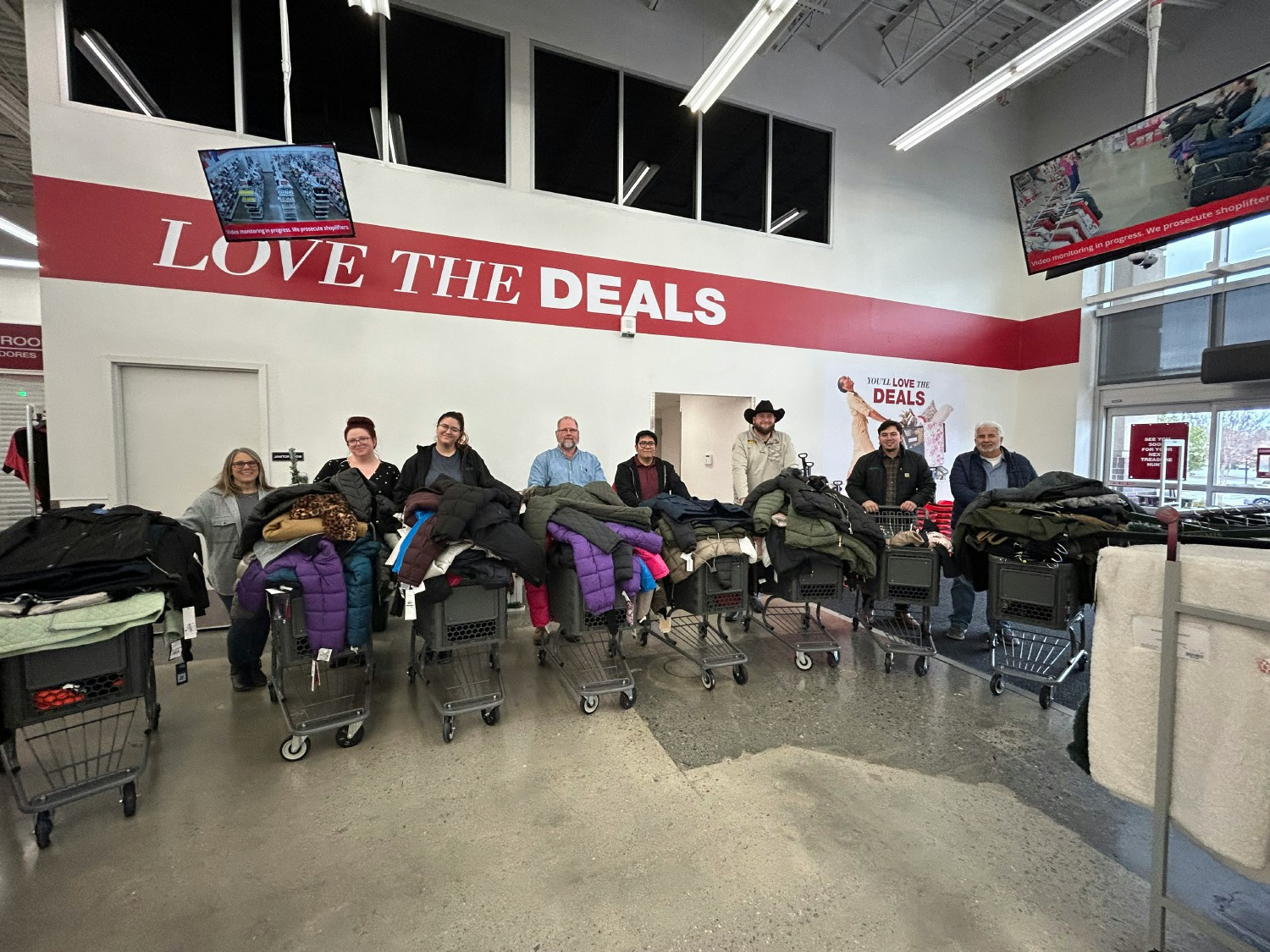 Benning organized a coat drive to support Youth Villages.