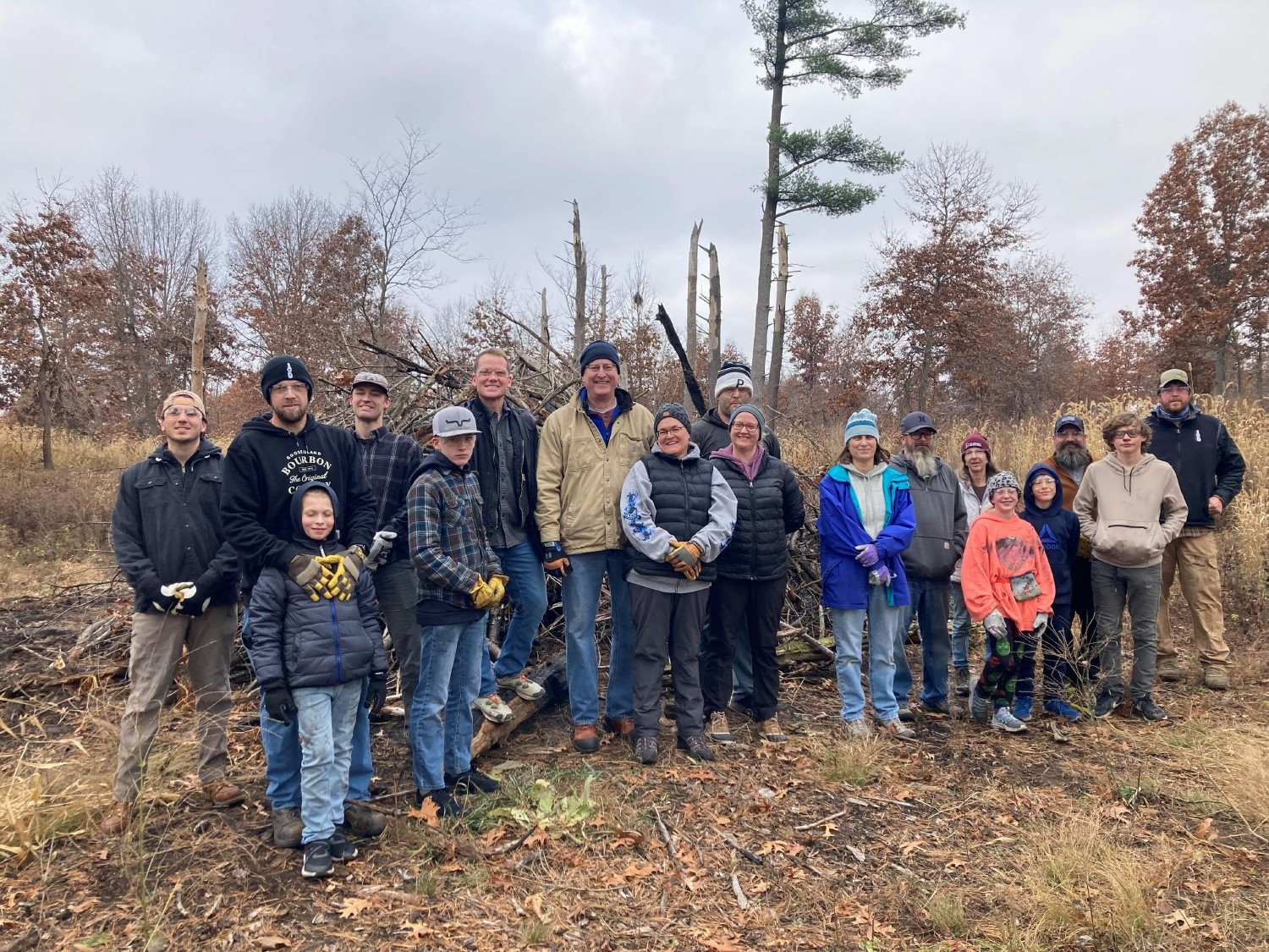 Stewardship Day at the Franklin Creek Conservation Association.  Team members helped with prairie restoration.