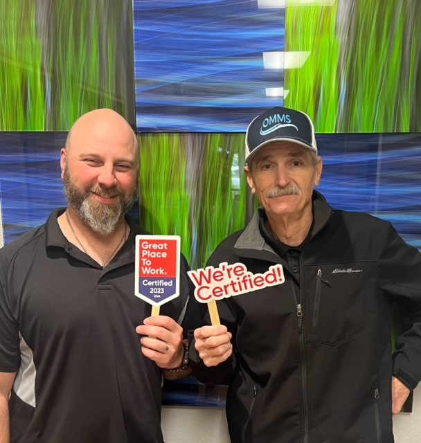 Mike and Wyatt celebrating BVRT's Certification