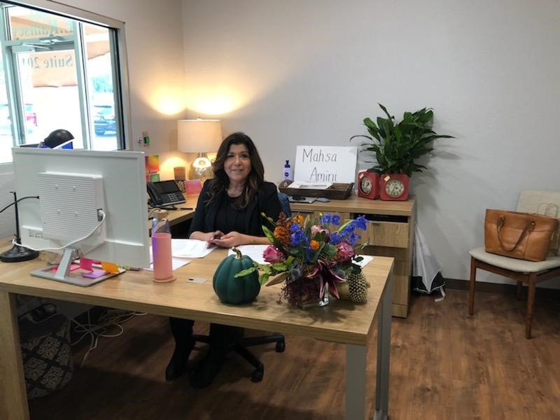 Marisa hard at work; celebrating the company's 10 year anniversary!