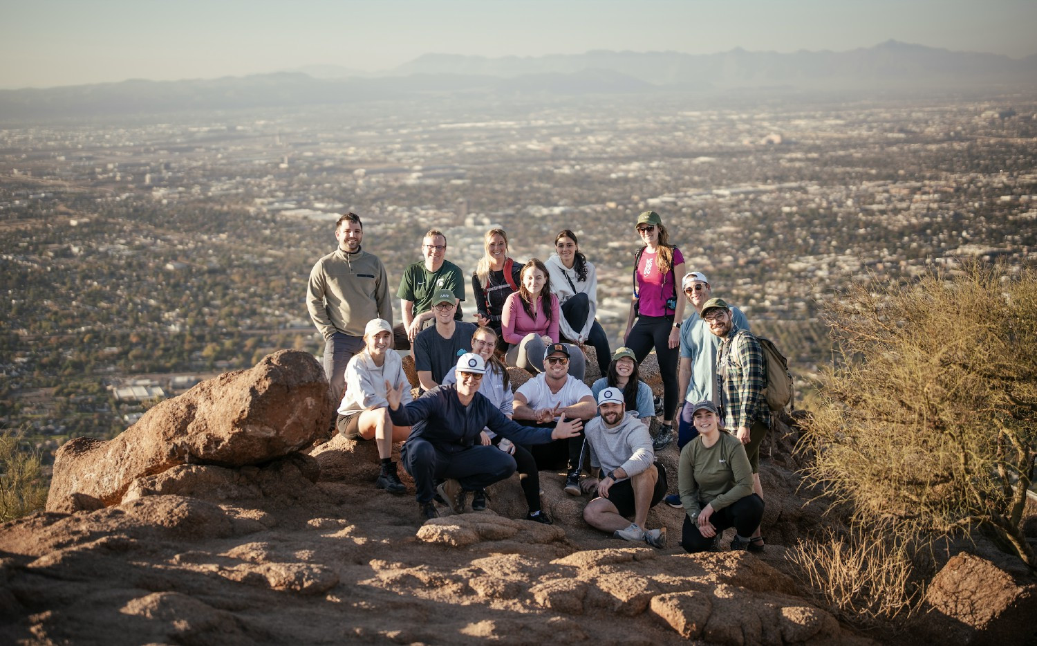 Team Hiking Excursion While on the Yearly Trip