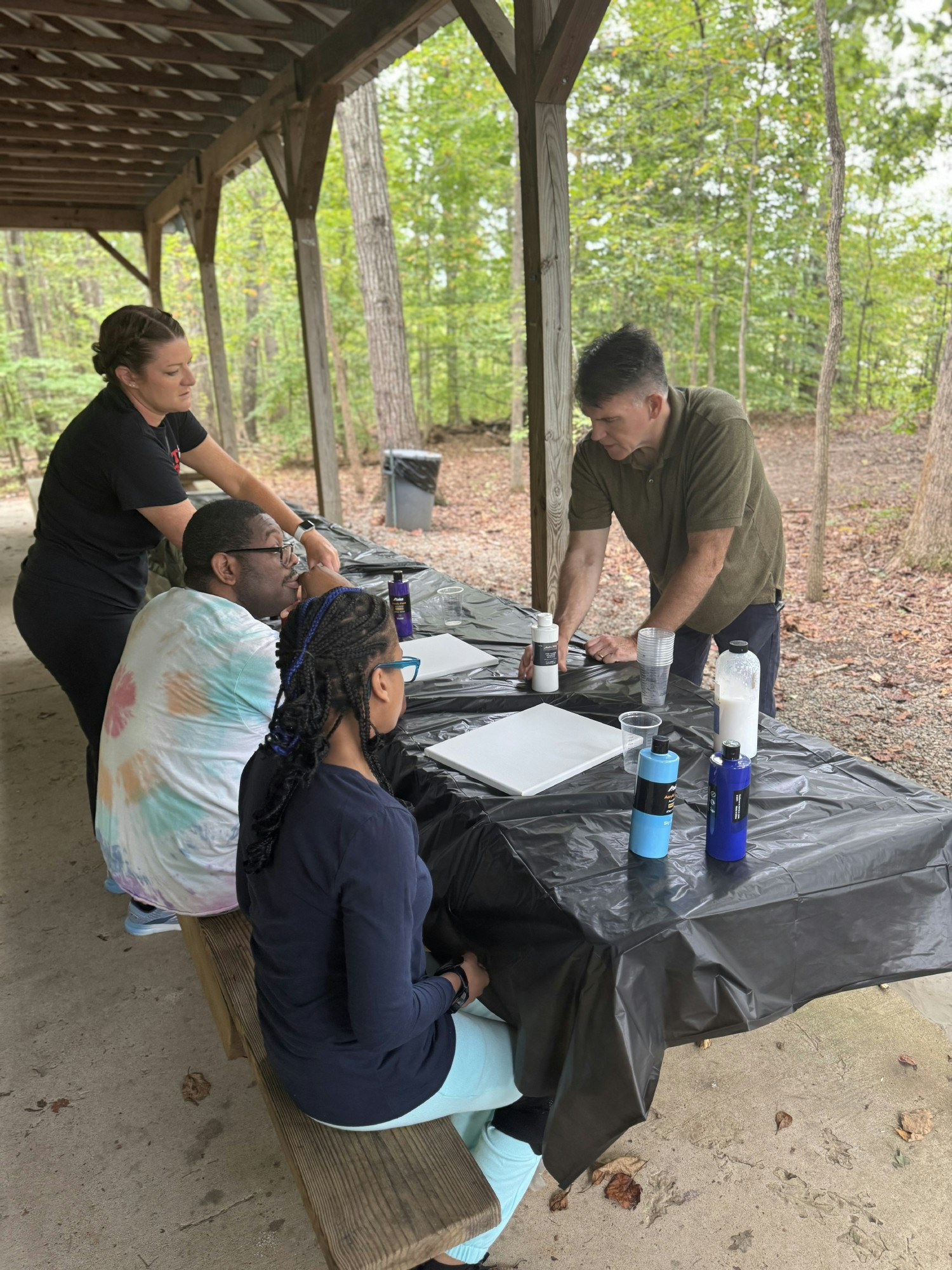 Pour Painting with Monacan Services, our Day Support Program