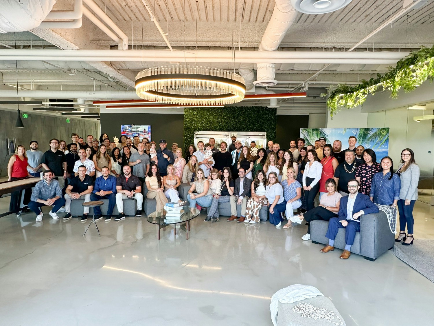 Cheers to one year! The CV3 team gathers at HQ to celebrate our first year in business and the exciting journey ahead.